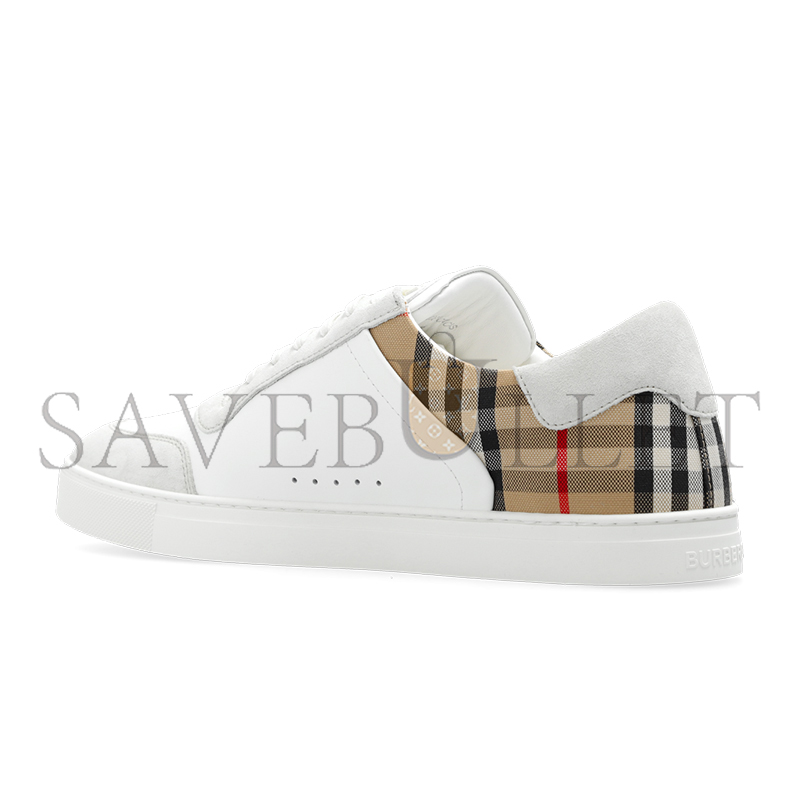 BURBERRY LEATHER, SUEDE AND CHECK SNEAKERS 8069089